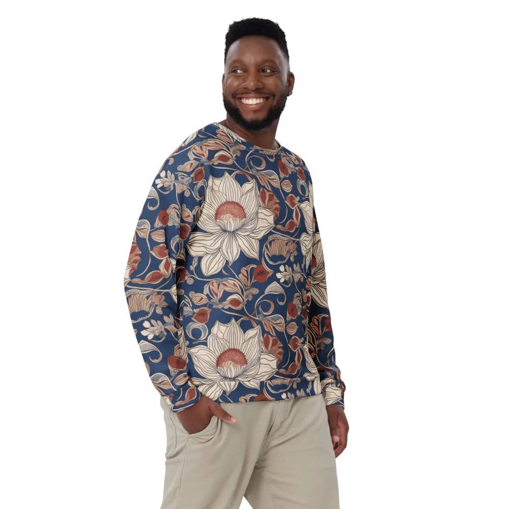 Blue Hour Botanica on Sweatshirt — Front