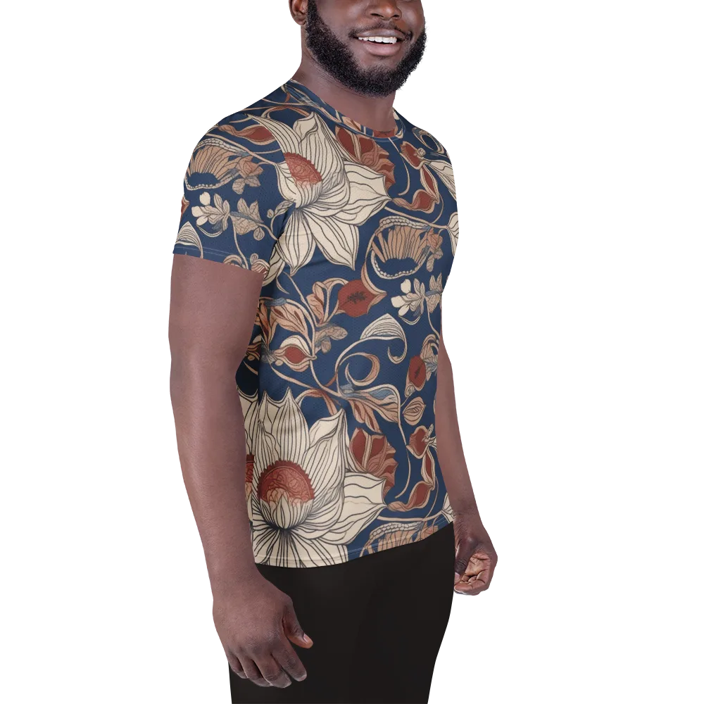 Blue Hour Botanica on Men's Athletic T-Shirt — Right