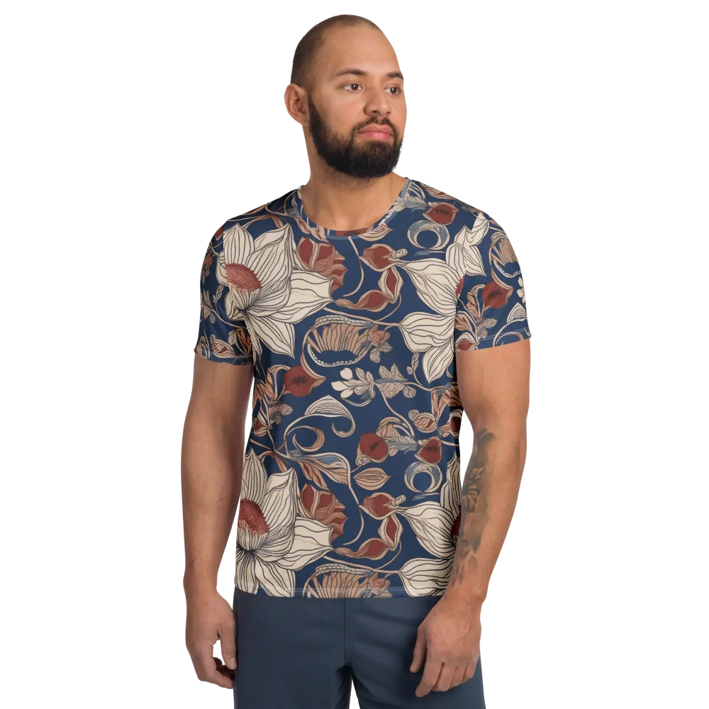 Blue Hour Botanica on Men's Athletic T-Shirt — Front