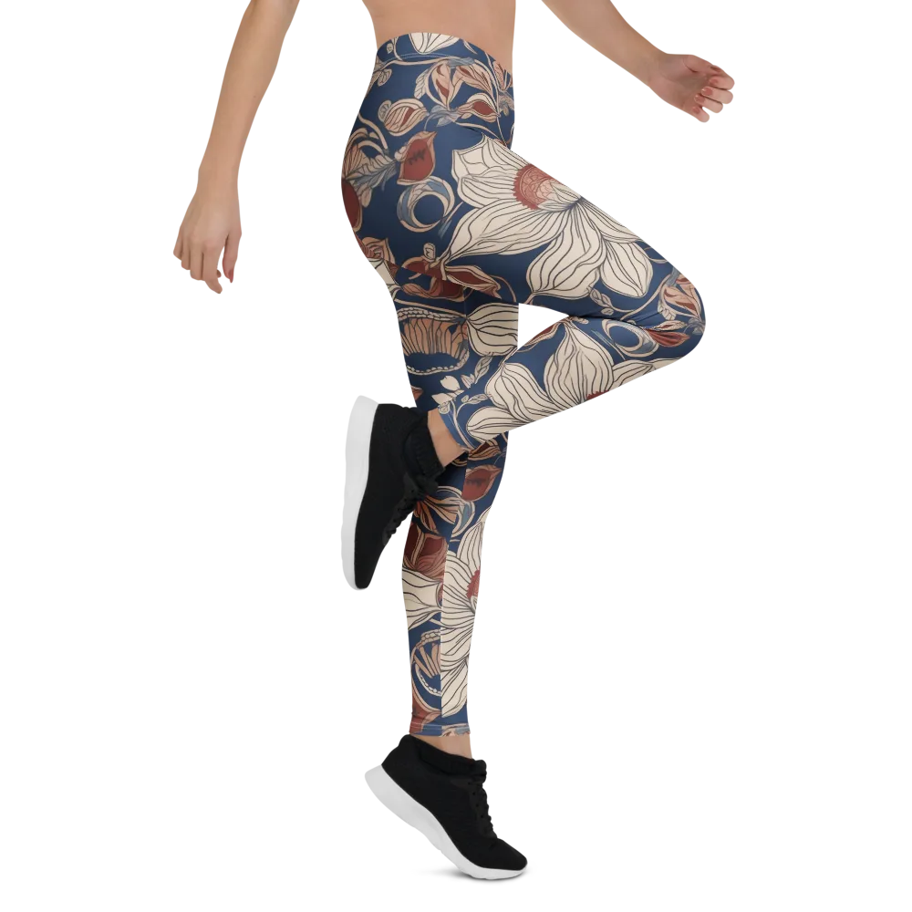 Blue Hour Botanica on Leggings — Right