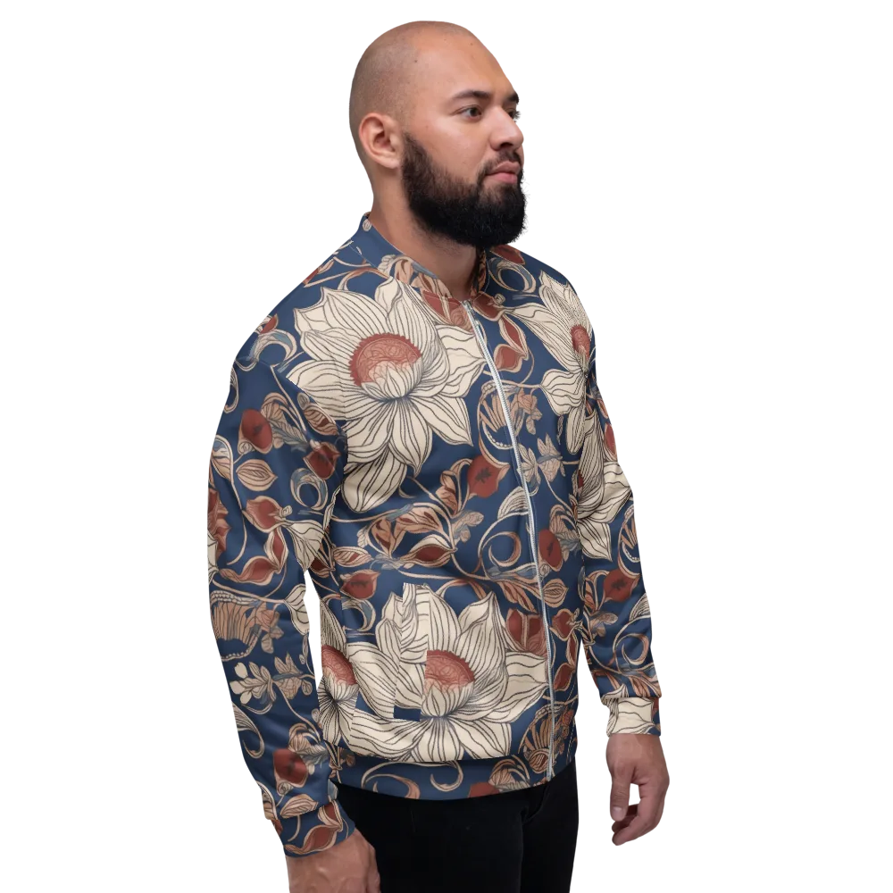 Blue Hour Botanica on Bomber Jacket — Right