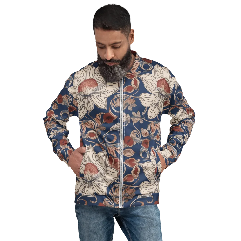 Blue Hour Botanica on Bomber Jacket — Front