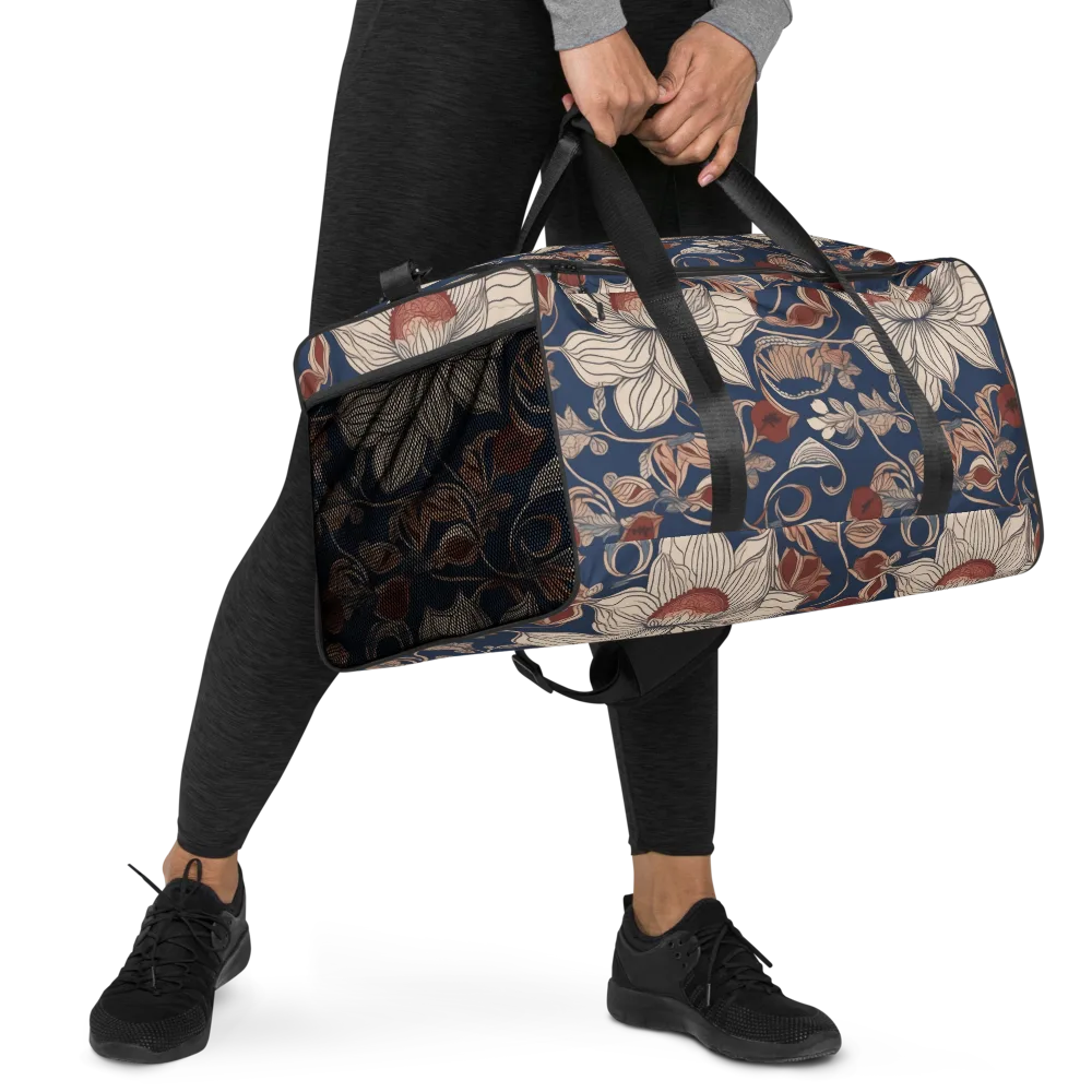 Blue Hour Botanica on Duffle Bag — Right Front