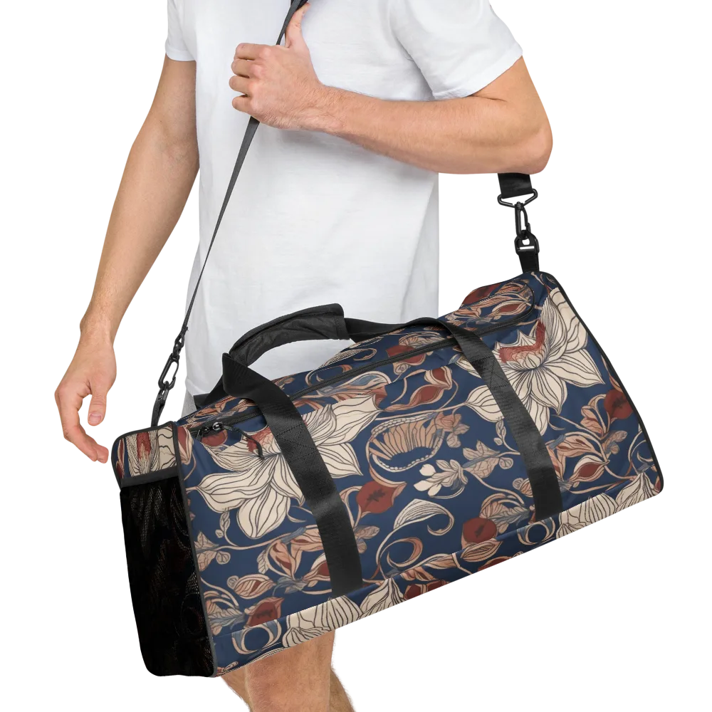 Blue Hour Botanica on Duffle Bag — Right Front