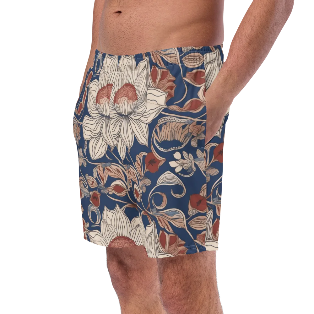 Blue Hour Botanica on Swim Trunks — Left Front