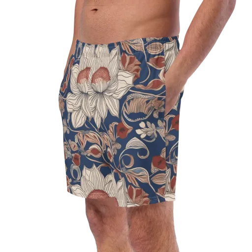 Blue Hour Botanica on a Swim Trunks