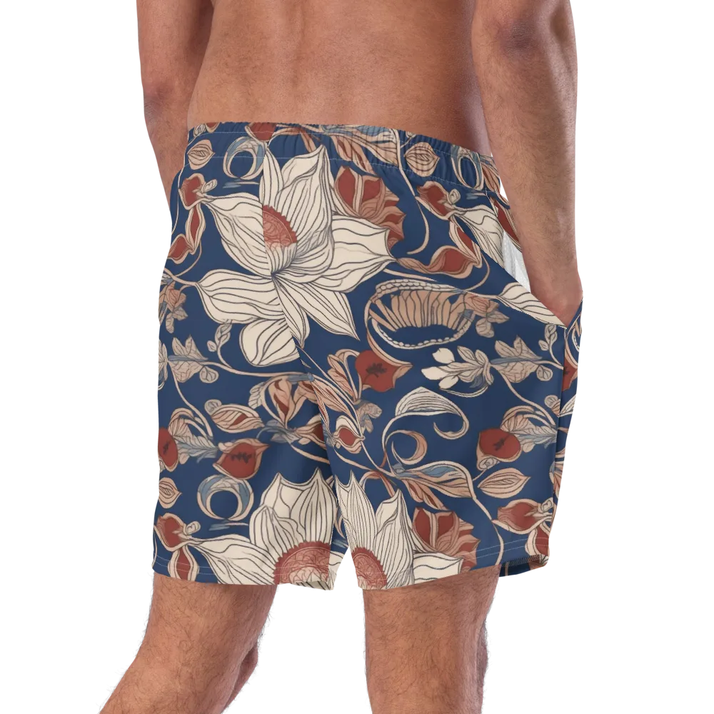 Blue Hour Botanica on Swim Trunks — Right Back
