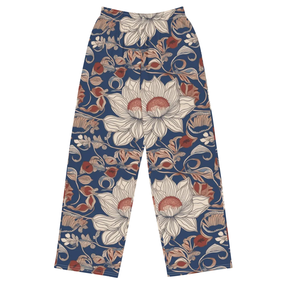 Blue Hour Botanica on Wide-Leg Pants — Front