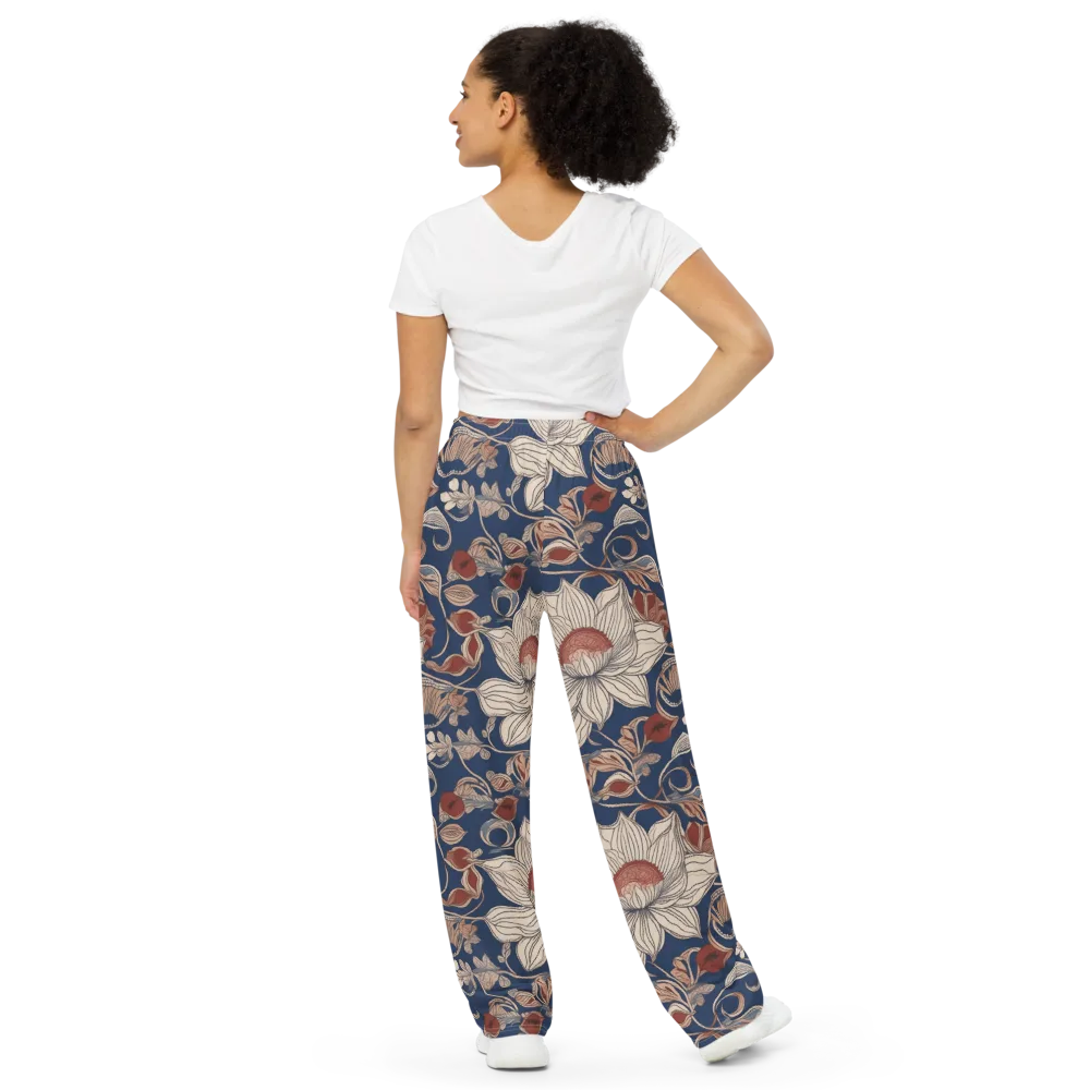Blue Hour Botanica on Wide-Leg Pants — Back