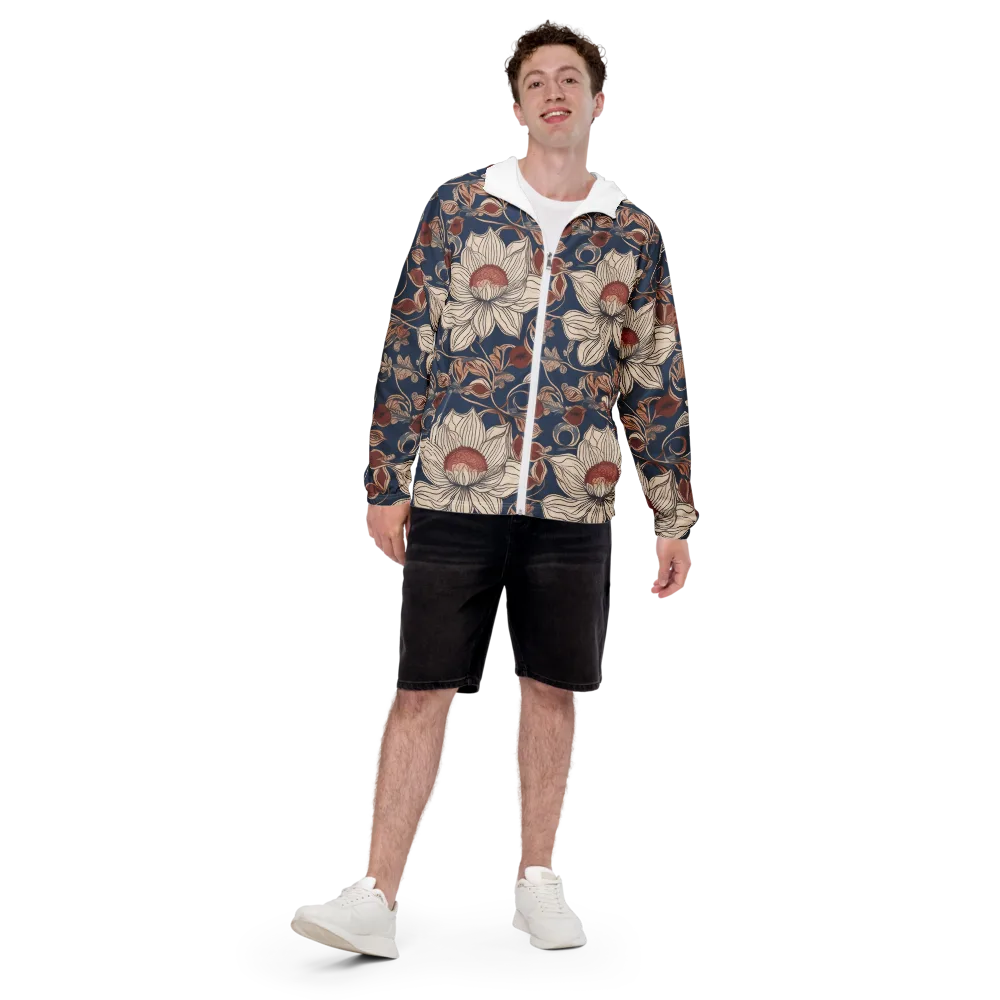 Blue Hour Botanica on Men's Windbreaker — Front