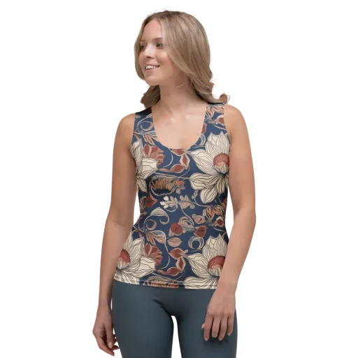 Blue Hour Botanica on a Women's Tank Top