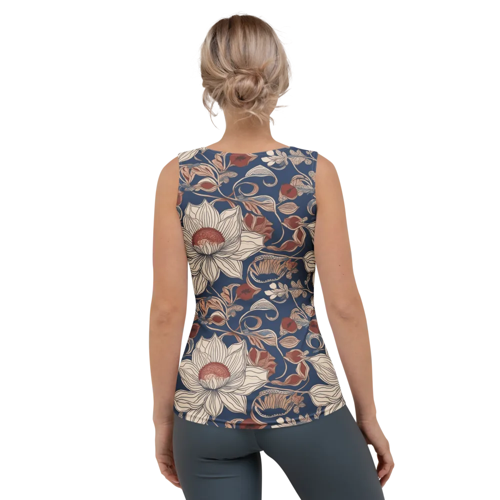 Blue Hour Botanica on Women's Tank Top — Back