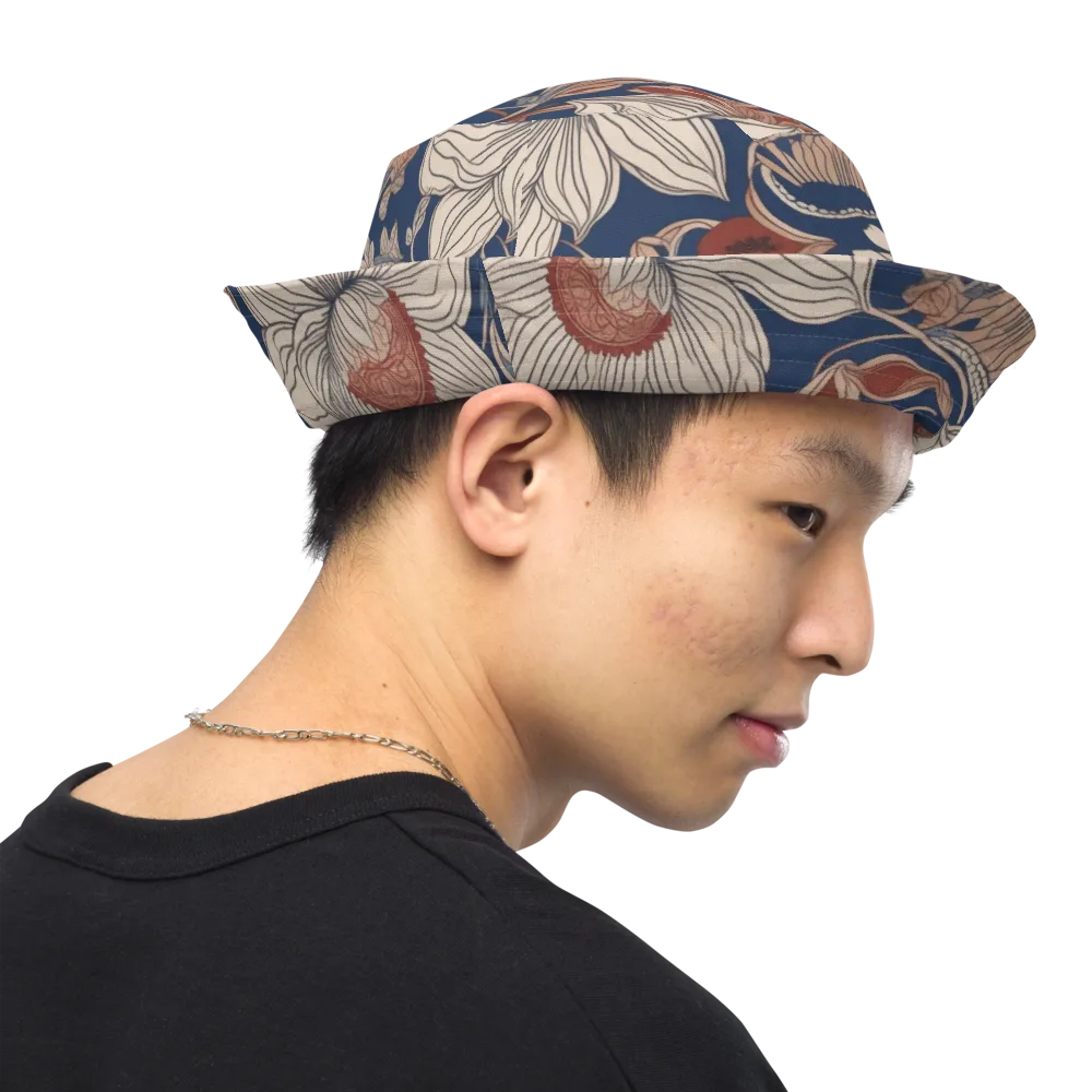 Blue Hour Botanica on Reversible Bucket Hat — Right Outside