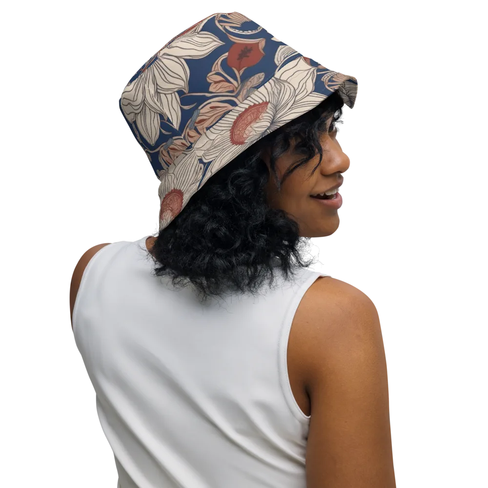 Blue Hour Botanica on Reversible Bucket Hat — Right Outside