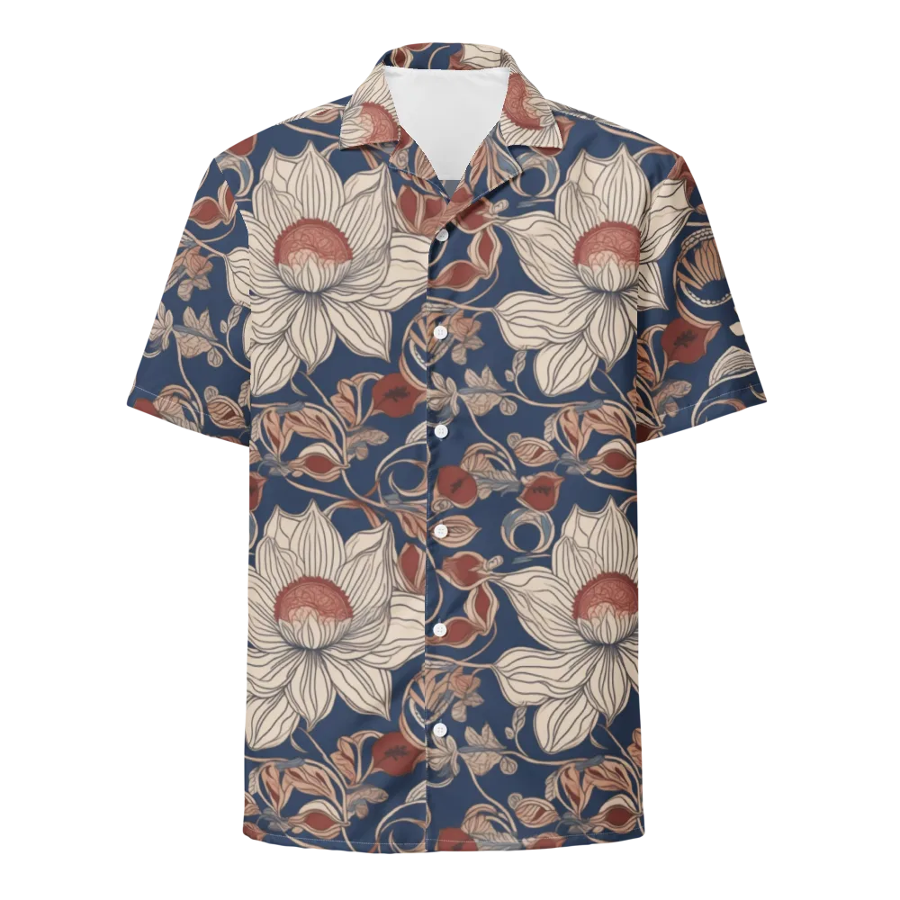 Blue Hour Botanica on Button Shirt — Front