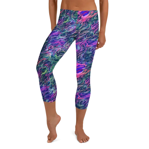 Electric Fluid on a Capri Leggings