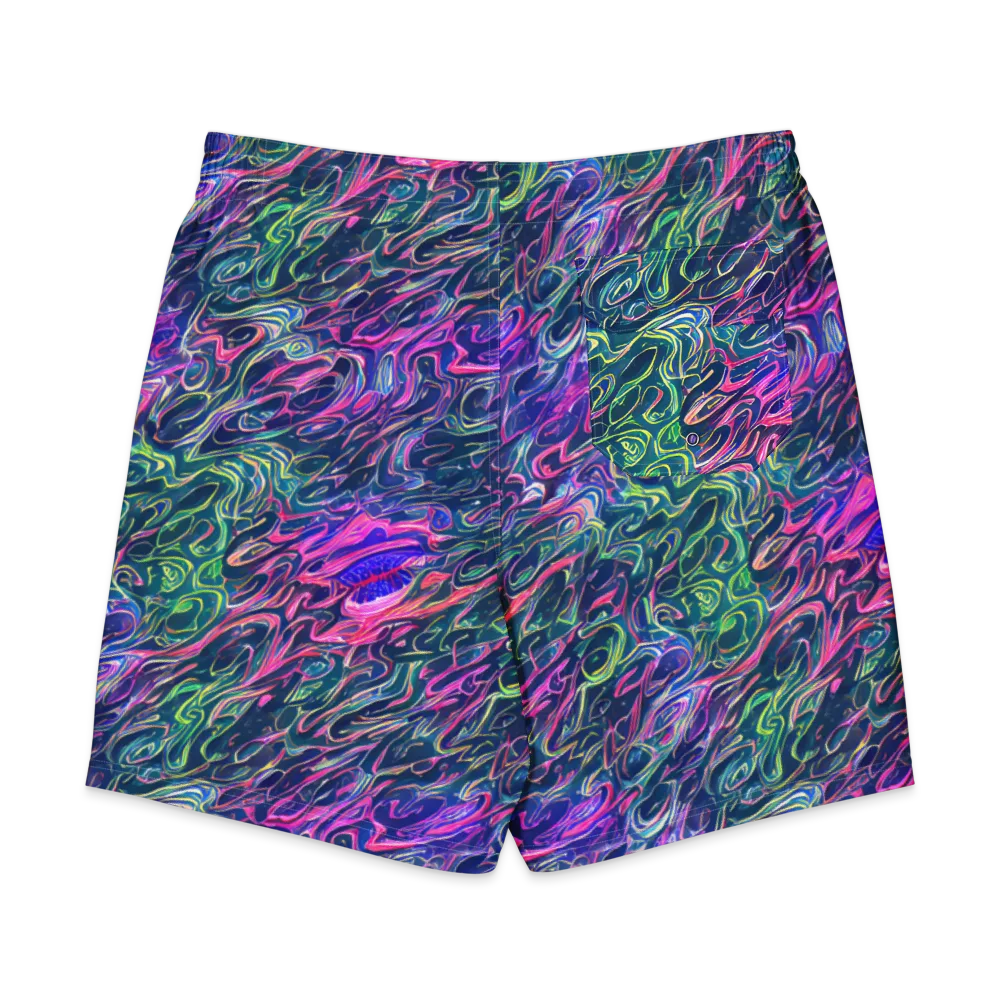 Electric Fluid on Men's Board Shorts — Back