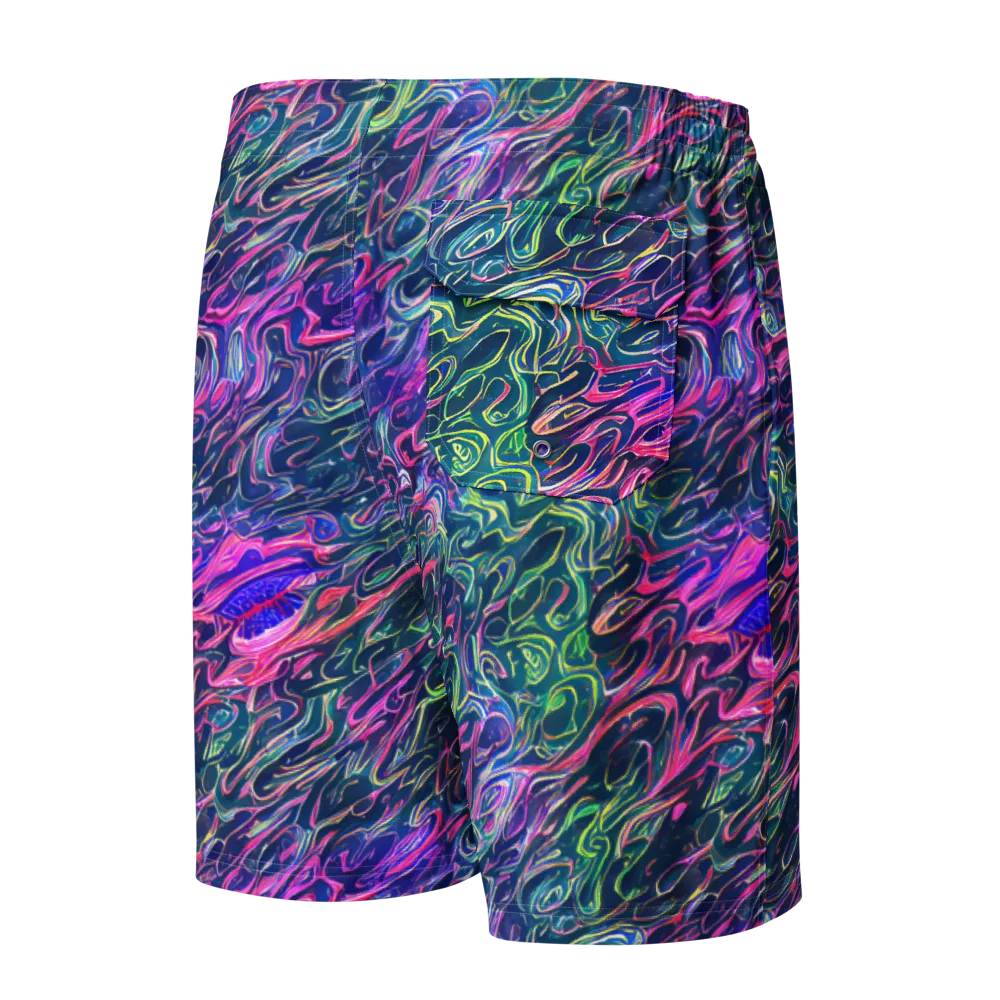 Electric Fluid on Men's Board Shorts — Back