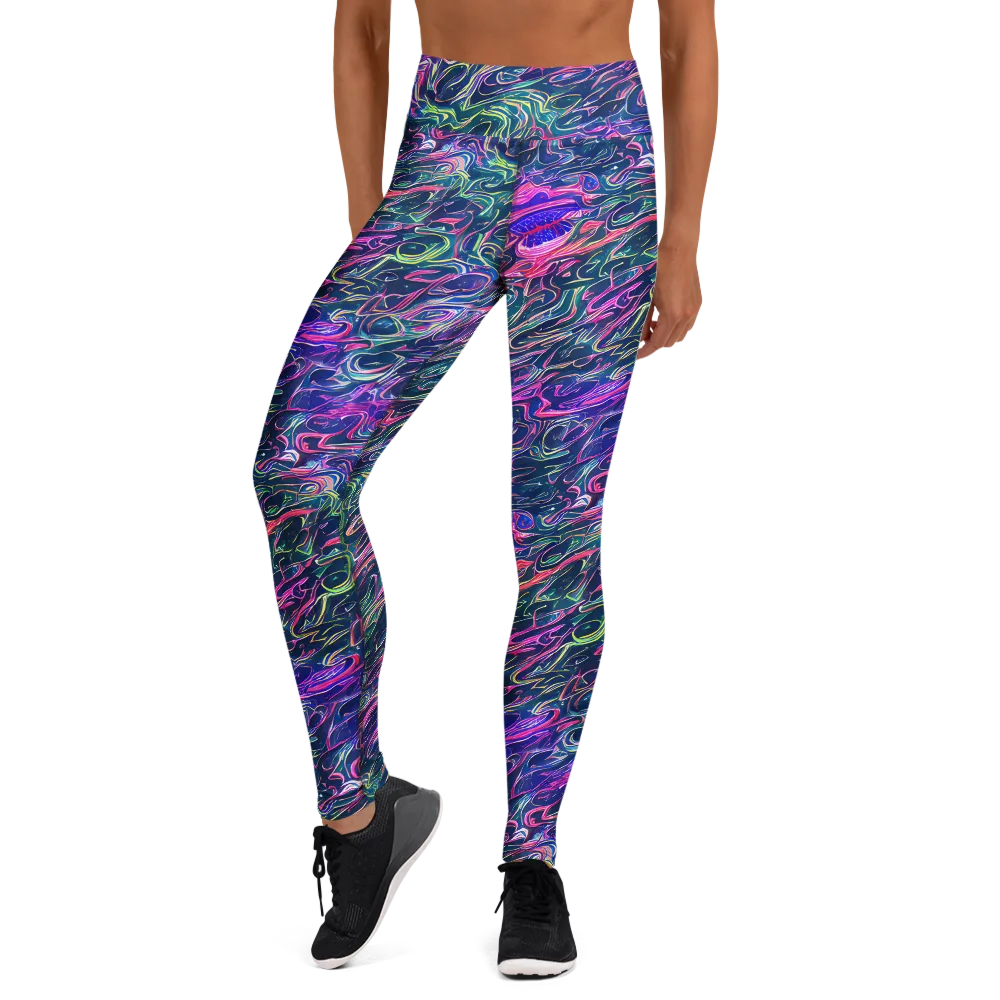 Electric Fluid on Yoga Leggings — Front