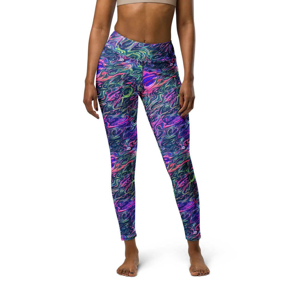 Electric Fluid on Yoga Leggings — Front