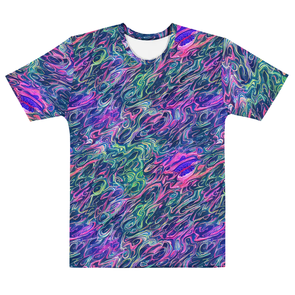 Electric Fluid on Men's Cotton Crew Neck T-Shirt — Front