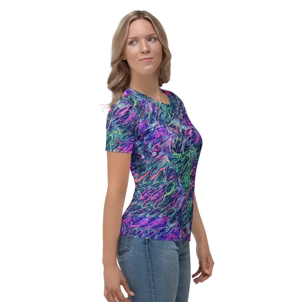 Electric Fluid on Women's Crew Neck T-Shirt — Right