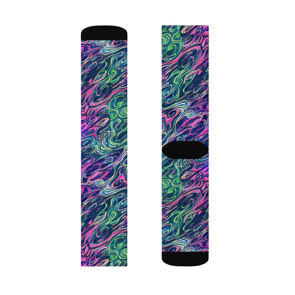 Electric Fluid on Socks — Right Sock