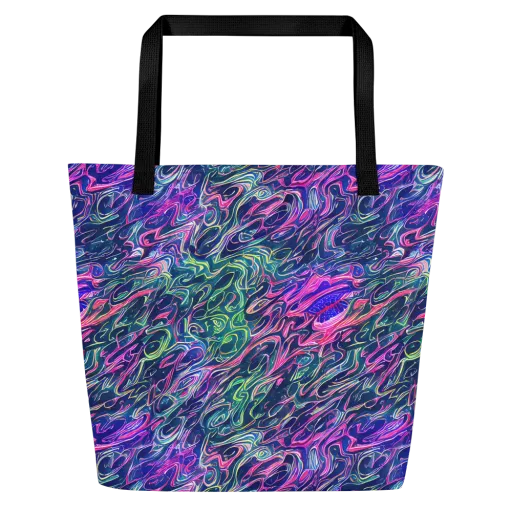 Electric Fluid on a Large Tote Bag W/ Pocket