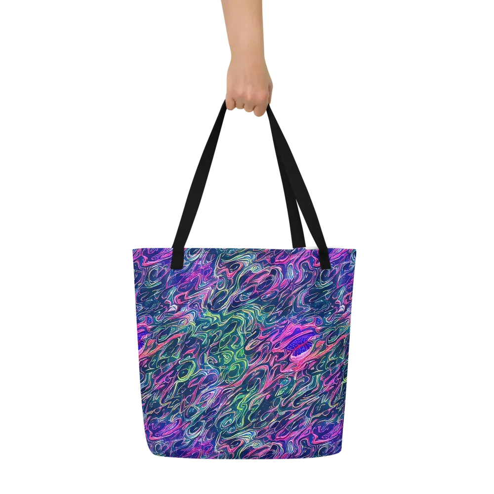 Electric Fluid on Large Tote Bag W/ Pocket — Front