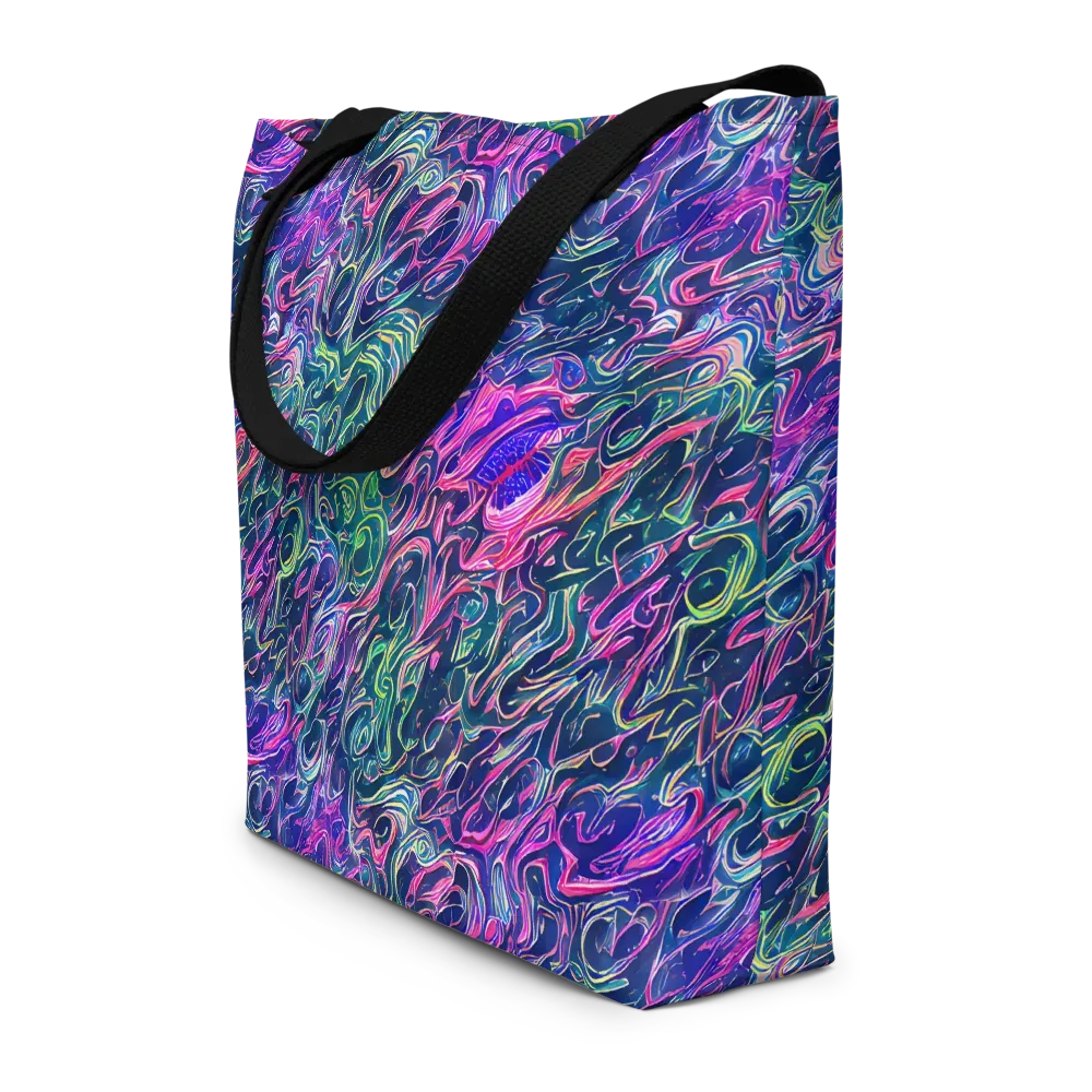 Electric Fluid on Large Tote Bag W/ Pocket — Front