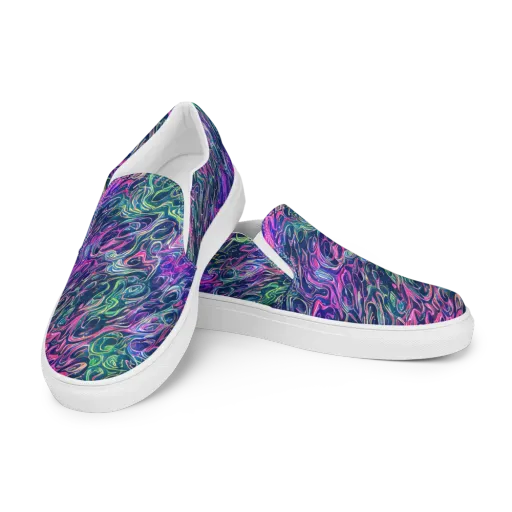 Electric Fluid on a Women's Slip-On Canvas Shoes
