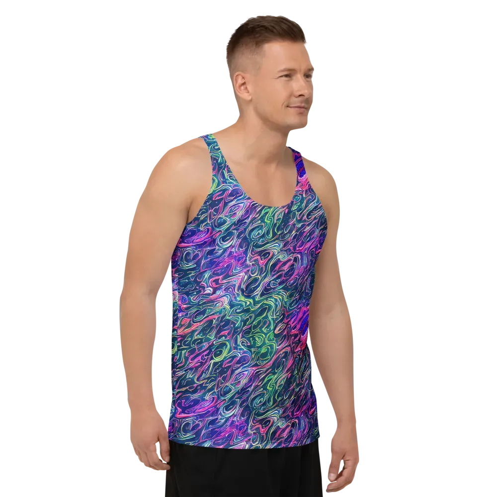 Electric Fluid on Men's Tank Top — Right Front
