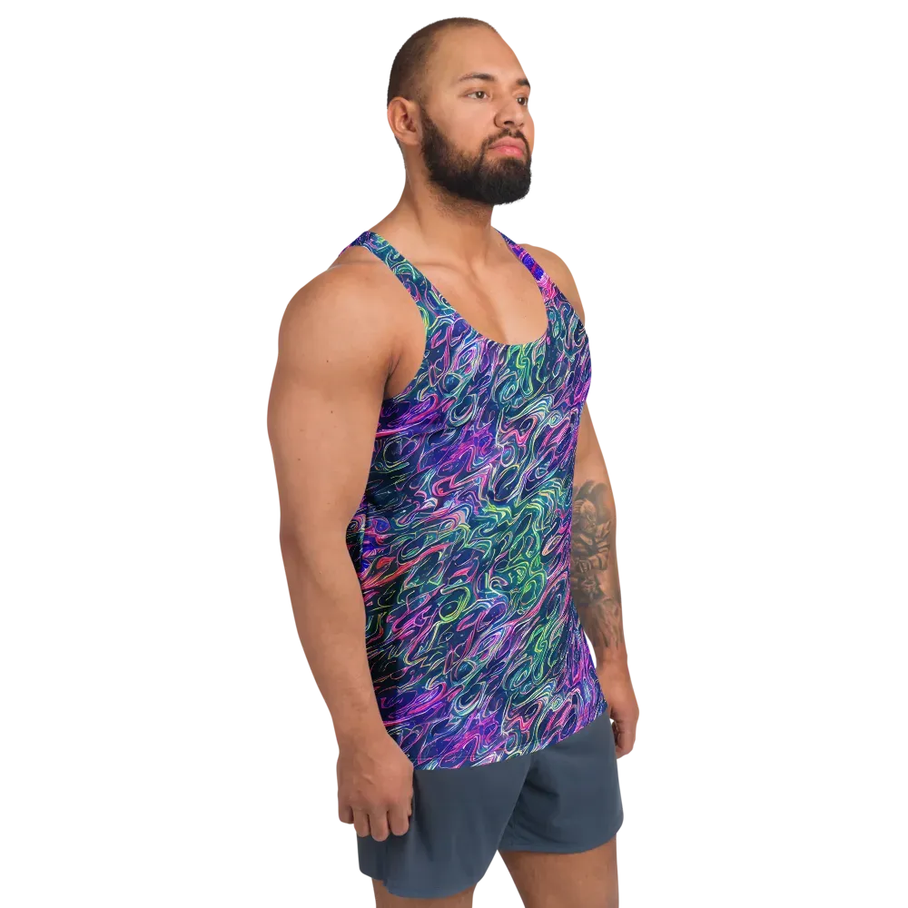 Electric Fluid on Men's Tank Top — Right Front