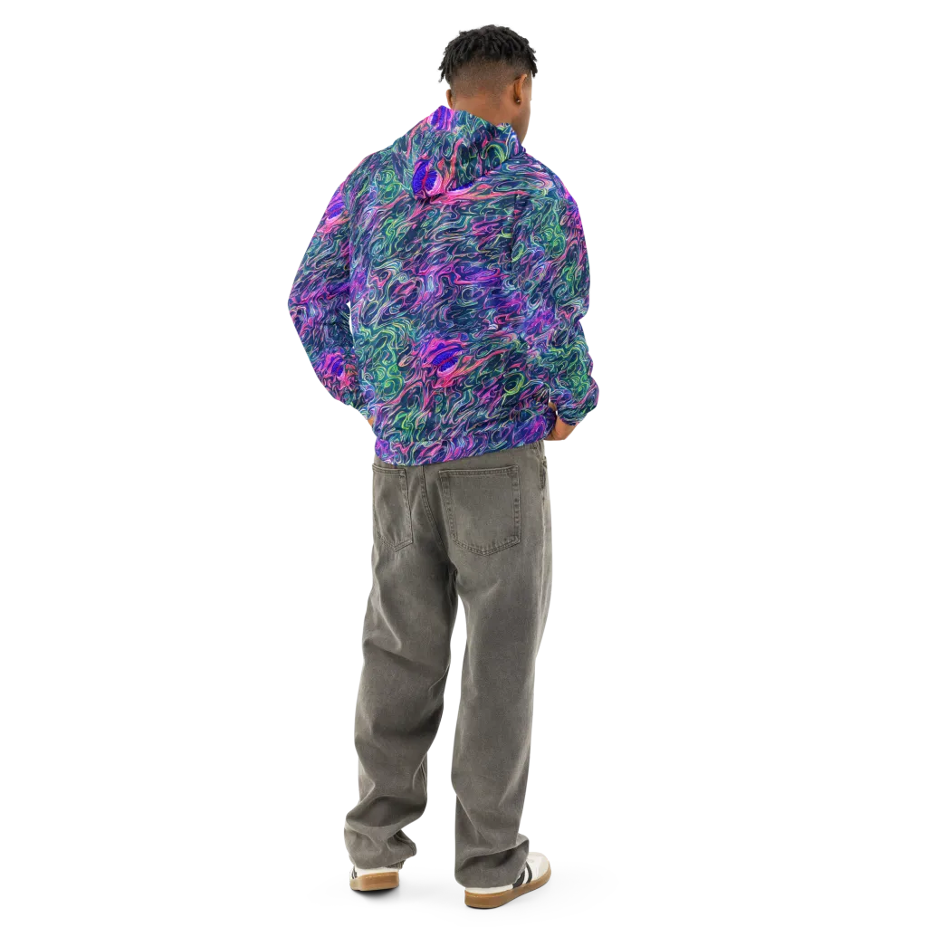 Electric Fluid on Cotton Hoodie — Back