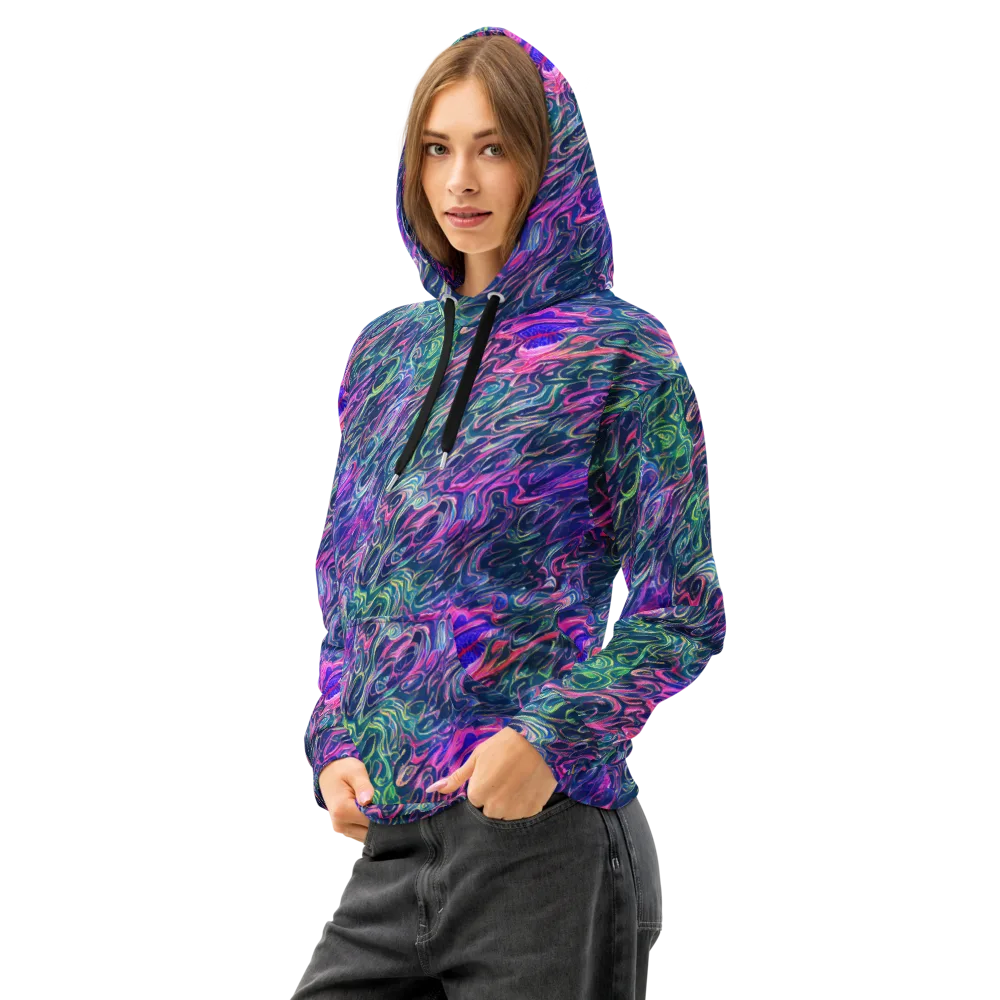 Electric Fluid on Cotton Hoodie — Left Front