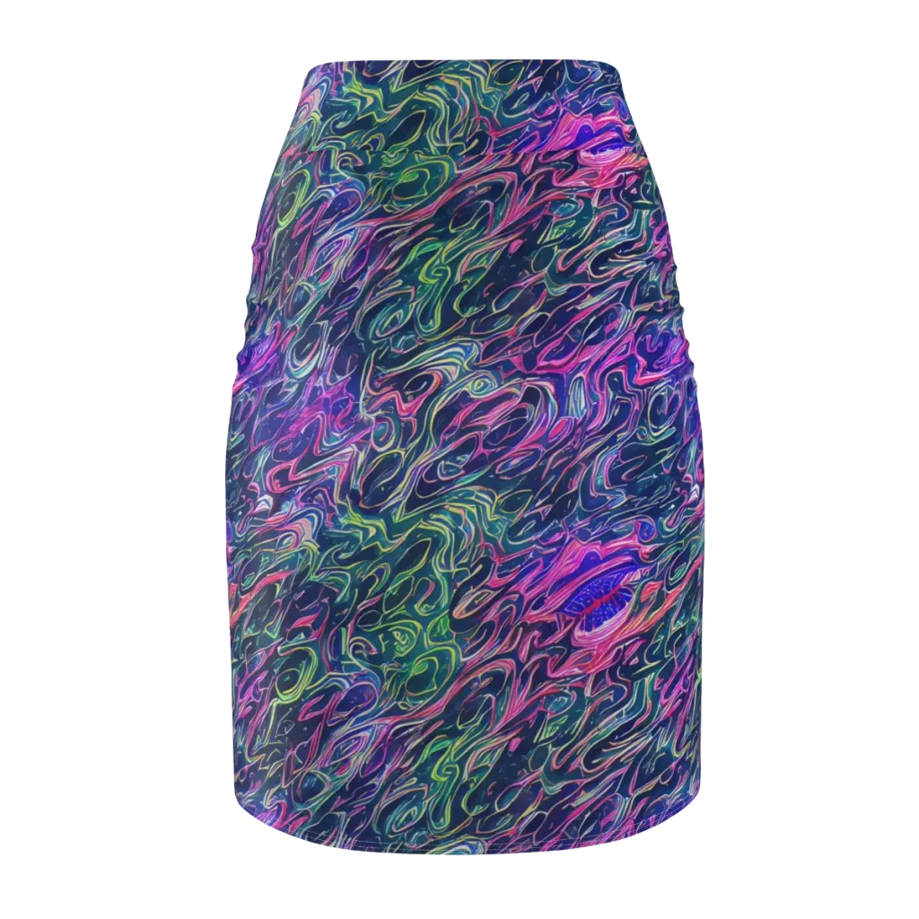 Electric Fluid on Pencil Skirt — Back