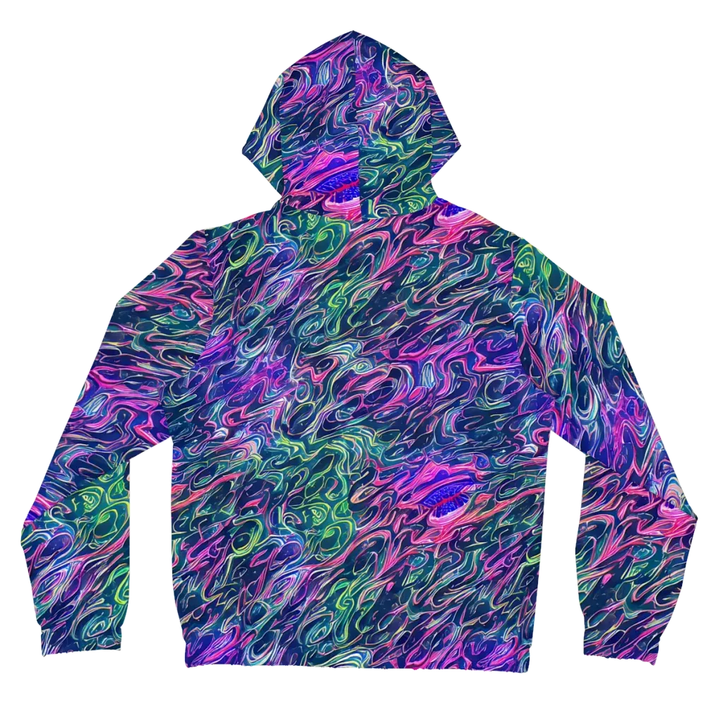 Electric Fluid on Women's Full-Zip Hoodie — Back