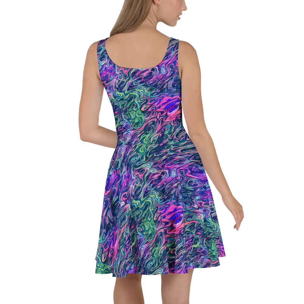 Electric Fluid on Skater Dress — Back