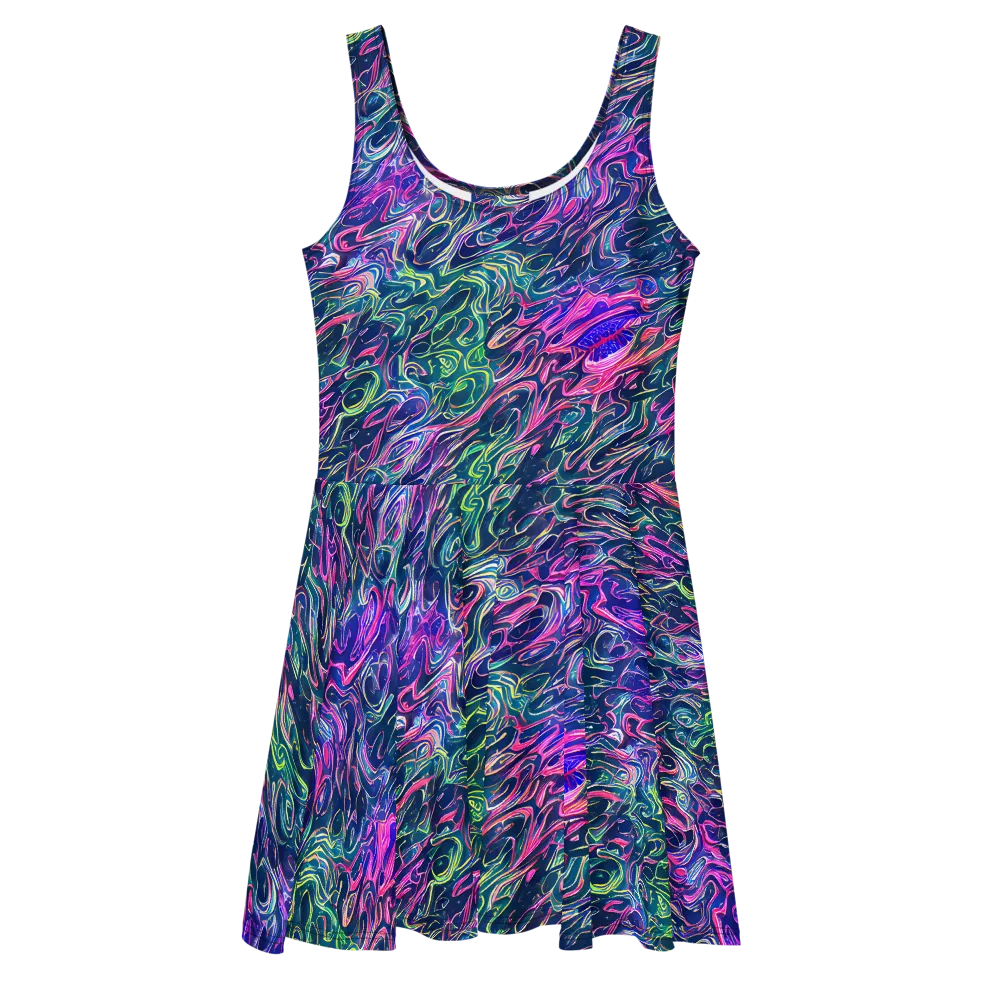 Electric Fluid on Skater Dress — Front
