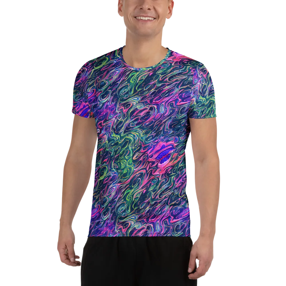 Electric Fluid on Men's Athletic T-Shirt — Front