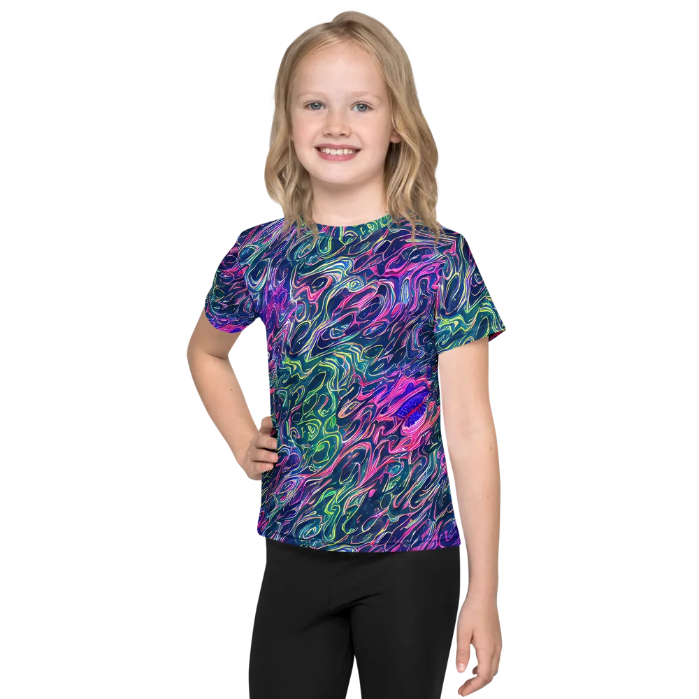 Electric Fluid on Kids Crew Neck T-Shirt — Front