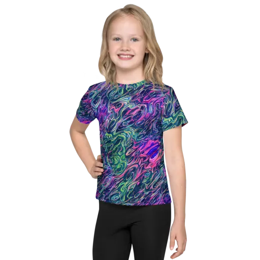 Electric Fluid on a Kids Crew Neck T-Shirt