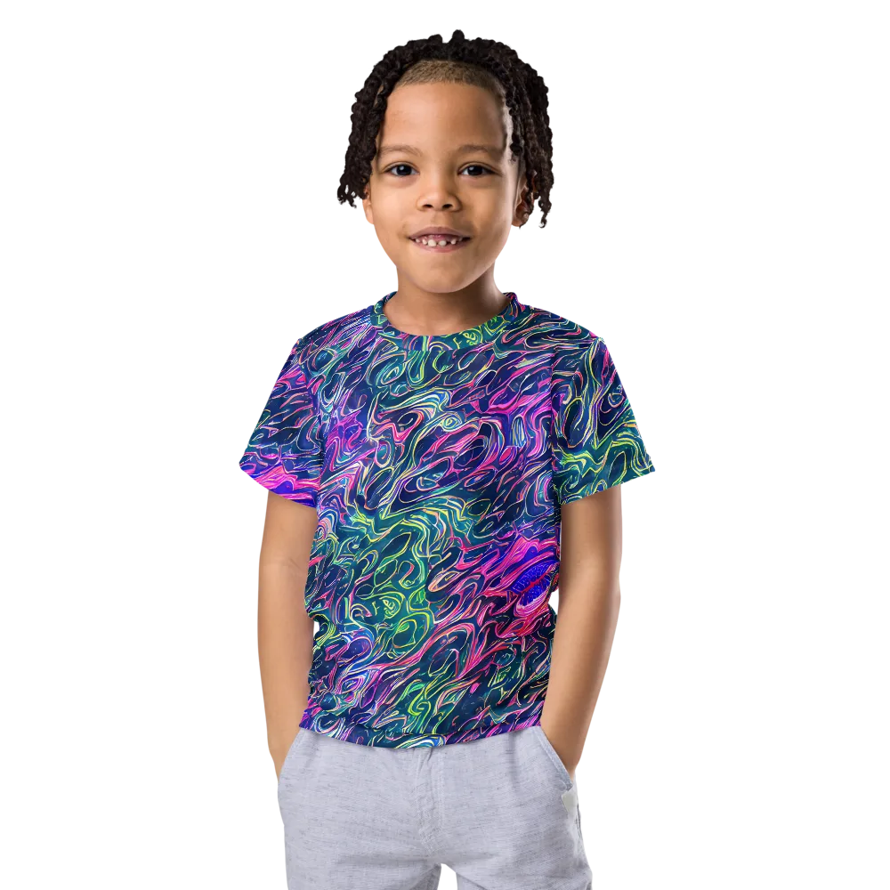 Electric Fluid on Kids Crew Neck T-Shirt — Front
