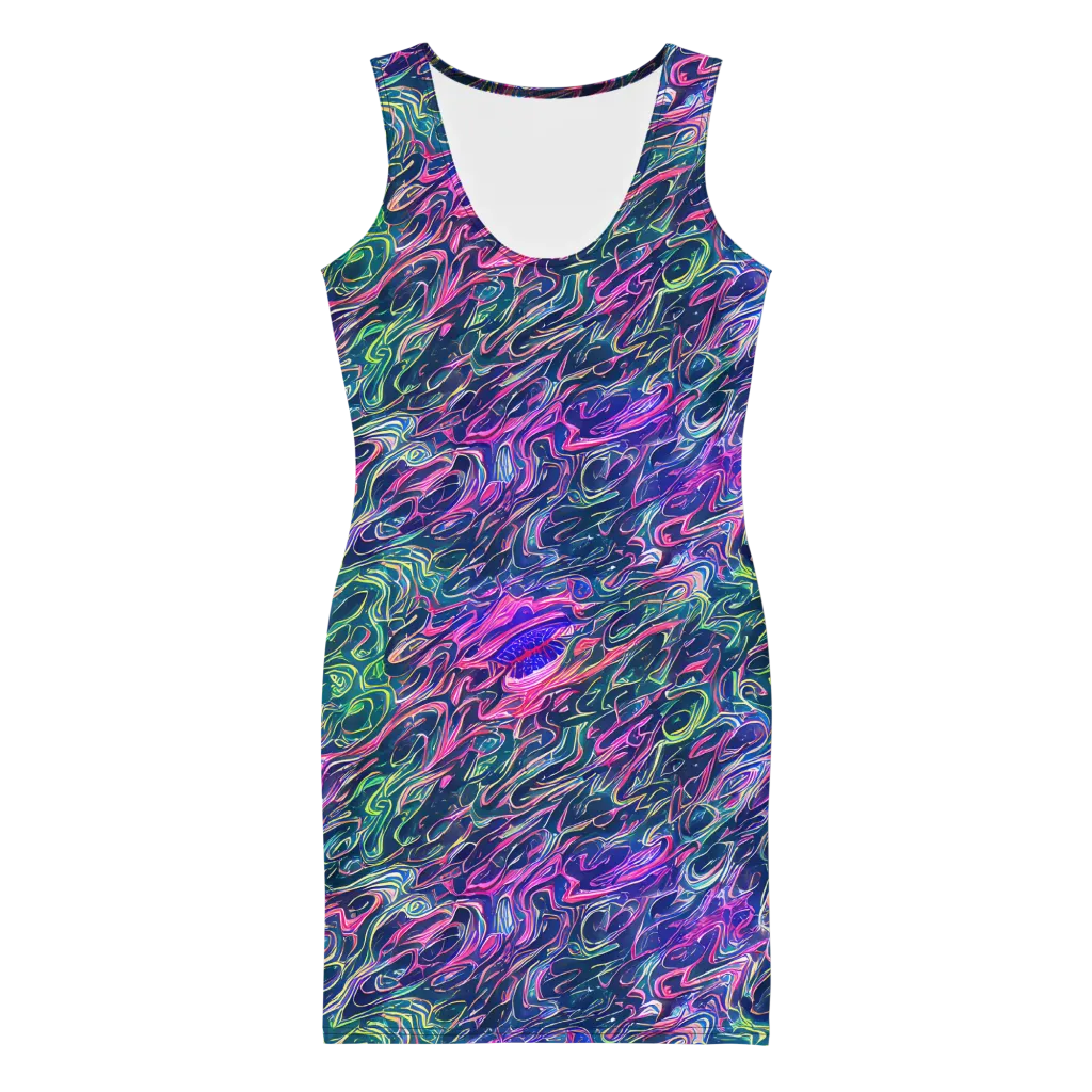 Electric Fluid on Bodycon Dress — Front