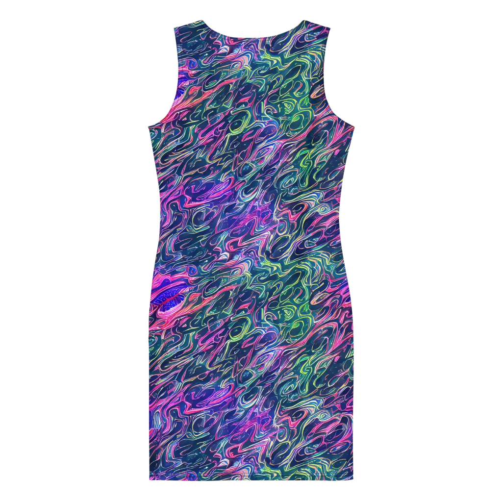Electric Fluid on Bodycon Dress — Back