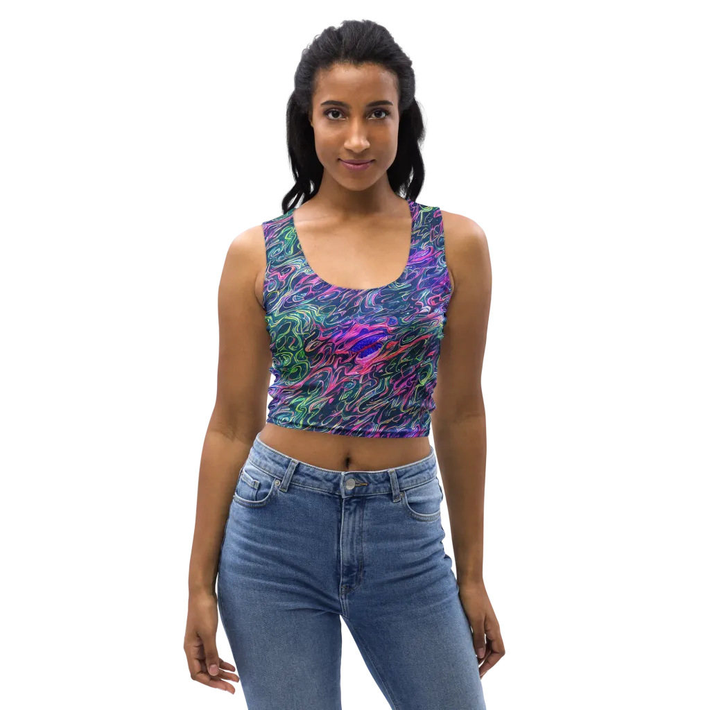 Electric Fluid on Crop Top — Front