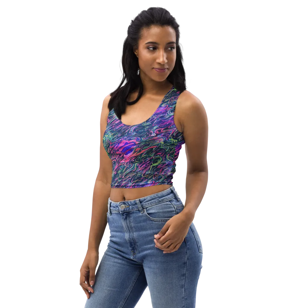 Electric Fluid on Crop Top — Left Front