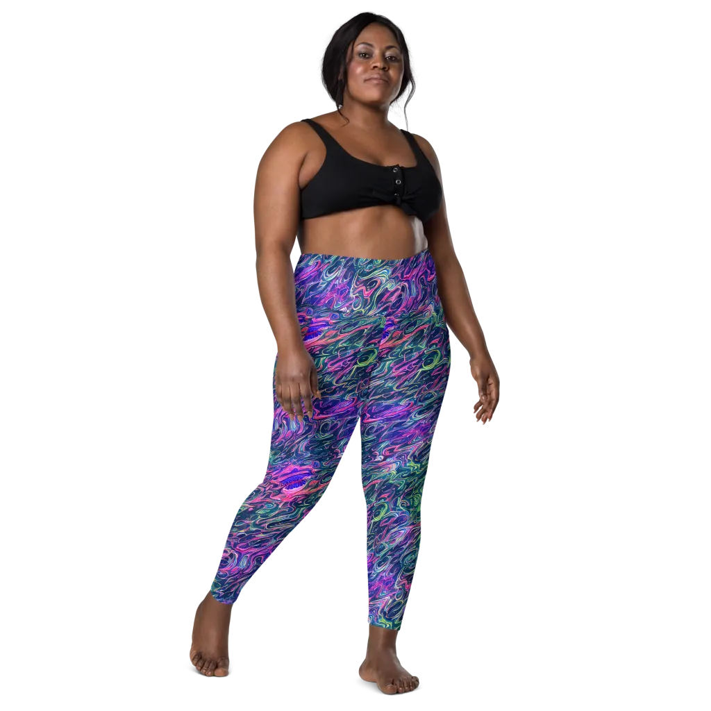 Electric Fluid on Leggings with Pockets — Front