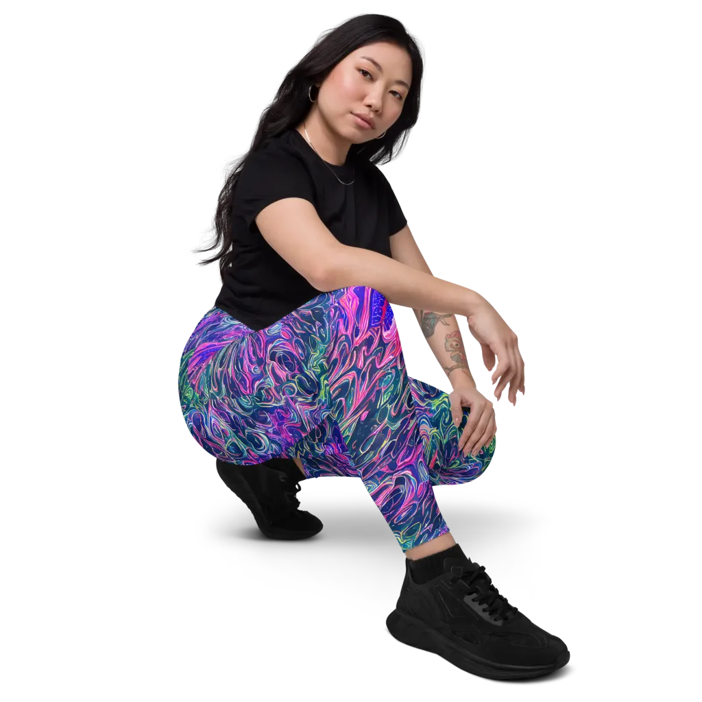 Electric Fluid on Leggings with Pockets — Right Front