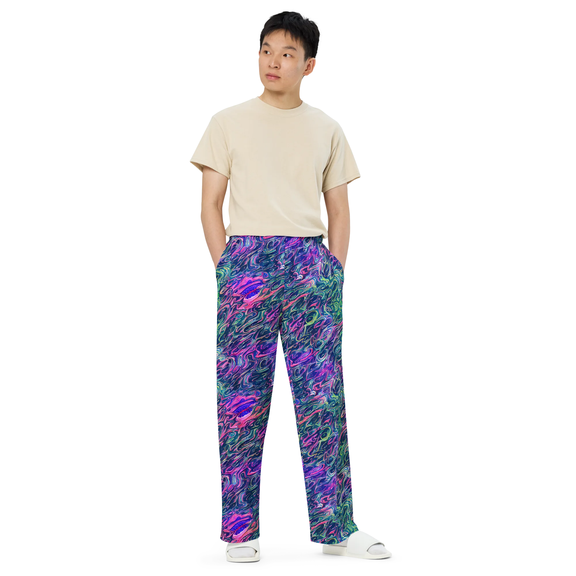 Electric Fluid on Wide-Leg Pants — Front